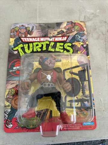 Playmates 1988 Teenage Mutant Ninja Turtles Bebop 10 Back Fan Club Shell Drill Cover