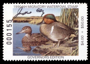 NH8Gs — 1990 New Hampshire Hand-signed Governor Edition - Picture 1 of 1