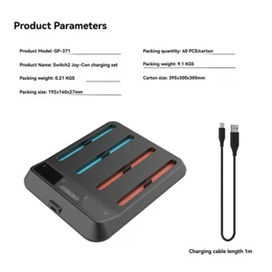 4 IN 1 Controller Charger Charging Station w/ LED Indicator For Switch 2 Handle - Picture 1 of 8