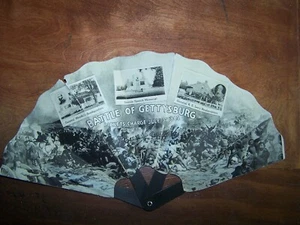 Battle of Gettysburg 75th anniversary Blue Gray reunion souvenir fan 1938 - Picture 1 of 6