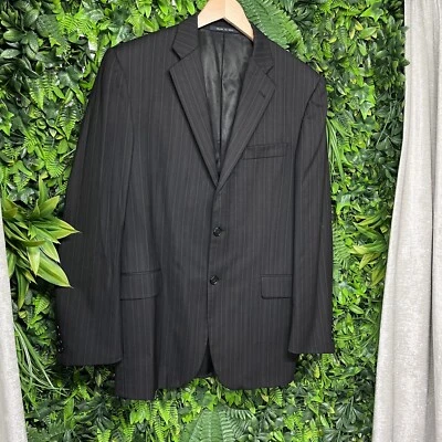 Blazer DE COLECCIÓN BURBERRY Suite Separado Para Hombres 40R Negro Rayas Abrigo Deportivo Chaqueta Foto 1 de 4