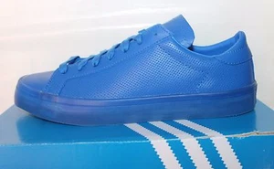 MEN'S ADIDAS COURT VANTAGE ADICOLOR BLUE TRAINER S80252 - Picture 1 of 7