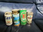 Vintage Set of 4 Cass Leopard 10 Draught India BEER CAN Pull Tab EMPTY