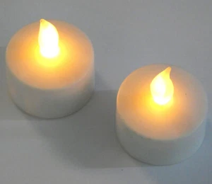 LED Flameless Flickering Candles Rechargable Battery Tea Wedding Party Decor New - Picture 1 of 6