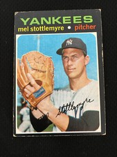 MEL STOTTLEMYRE  1971 TOPPS HIGH # 615 NEW YORK YANKEES SP BASEBALL CARD
