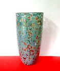 Vase Glas hellblau/kupfer Hhe 37 cm, Durchm. 19 cm