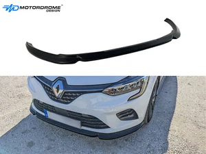 FRONT SPLITTER FOR RENAULT CLIO MK5 (2020-2024) ABS GLOSS BLACK - Picture 1 of 4