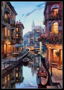 Counted Cross Stitch Kit Needlework Craft Embroidery DIY- Venice Night - Picture 1 of 6