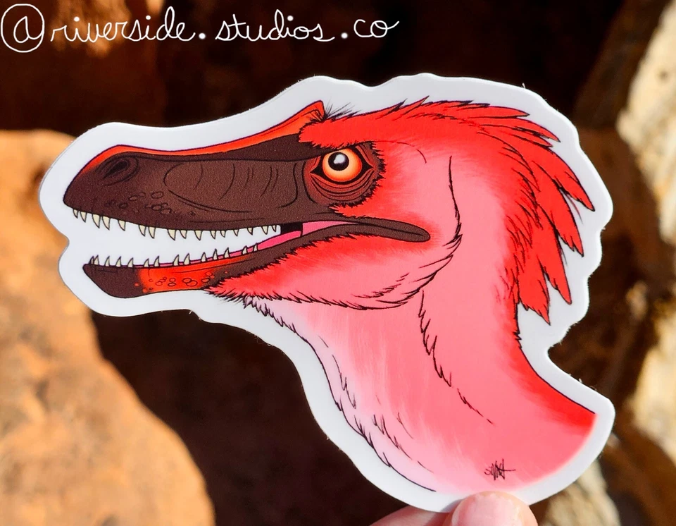 Pegatina Vinilo Velociraptor 3" Original Paleoart Dinosaurio Parque Jurásico Foto 1 de 1