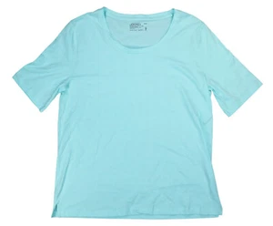 Jockey Solid Color Scoop Neck Short Sleeve Women's Pajama T-Shirt Top NWT - Picture 1 of 6