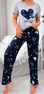 Women 2 Pcs Pajama Set Night Dress Sleepwear - Size M - Picture 1 of 2