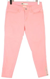 Levi's Legging Mujeres Jeans W28 con Cremallera Pantalones Elástico Rosa - Imagen 1 de 11