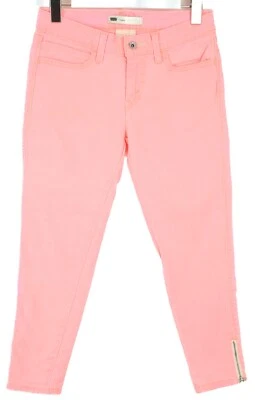 Levi's Legging Mujeres Jeans W28 con Cremallera Pantalones Elástico Rosa - Imagen 1 de 4
