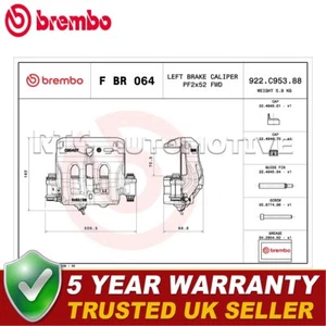 Brembo Front Left Brake Caliper Fits Mercedes Sprinter 2018- 2.1 CDi 3.0 #3 - Picture 1 of 4
