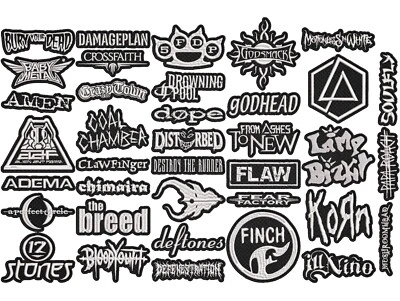 Nu Metal full EMBROIDERY shaped 10pcs/Lot Random Mix Sew-On Patches - Image 1 of 2