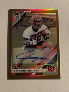 Autógrafo Trayveon Williams RC 2019 Bronce Prizm Donruss Optic Prizm Bengals 143 - Imagen 1 de 2