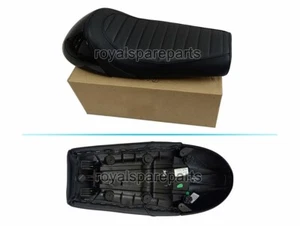 Fit For Royal Enfield Interceptor & GT 650 Single Leather Seat & Black Cowl D2 - Picture 1 of 7
