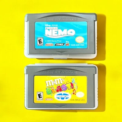 Finding Nemo + M&M’s Blast Game Boy Advance Game Lot GBA Tested Working + Cases - Image 1 of 4