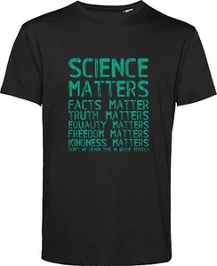 Science Matters T Shirt Facts Matter Truth Matters Freedom Matters Unisex Top - Picture 1 of 4