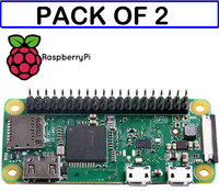 (2-PACK) Raspberry Pi Zero WH with Built-in WiFi and Bluetooth, soldered headers