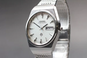 1978 [Exc+5] Vinatge Seiko Grand Quartz 9943-8000 Silver White Men's Watch JAPAN - Picture 1 of 10