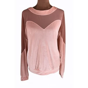 Pullover Lanston Sport Kinsey Para Mujer L Nuevo Con Etiquetas Rubor Rosa Malla Manga Larga REVOLVE - Imagen 1 de 11