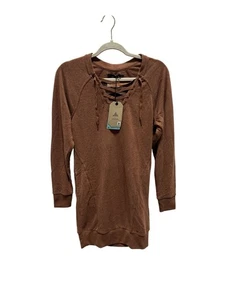 prAna Roux Heather Cozy Up Terry Dress Women Size XS - Picture 1 of 5