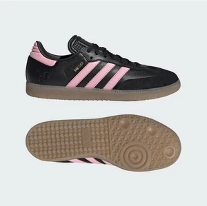 Adidas Samba Messi Schuhe schwarz/pink/gummi Herren Größe 8 JP7845 NEU - Bild 1 von 8