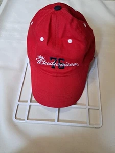 Mens Baseball Style Cap Hat Budwiser 76 Red Adjustable Closure 95 - Picture 1 of 4