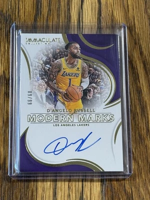 D’Angelo Russell 2023-2024 Immaculate Modern Marks On Card Auto /99 LAKERS - Image 1 of 3