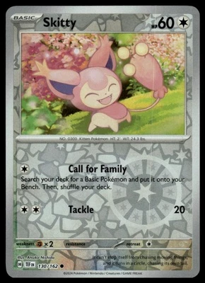 SV05: Temporal Forces #130/162 Skitty Reverse Holo - Image 1 of 2