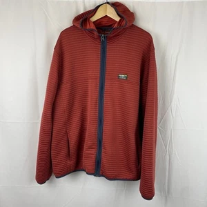L.L. Bean Full Zip Hooded Jacket Red/Orange Slightly Fitted Size XXL Tall XXLT - Picture 1 of 9
