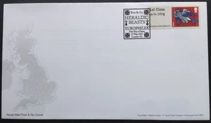 GB 2015 Heraldic Beasts Post & Go Falcon on First Day Cover, Europhilex S/H/S - Picture 1 of 2