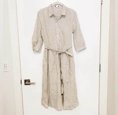 J. Vestido camisero Crew 100 % algodón con cinturón, talla 10, nuevo con etiquetas 🎉 Foto 1 de 4