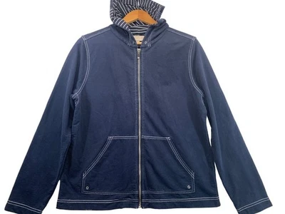 Jones New York Womens Hoodie Sz XL Navy Blue Full-Zip Nautical Coastal Beachy - Image 1 of 4