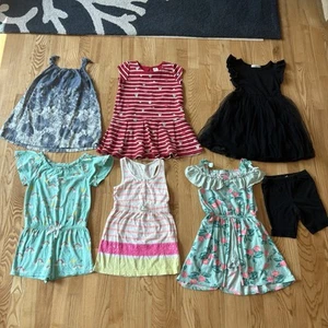 Girls Summer Clothes Clothing Lot Dresses Romper Floral Size XS 4/5 4T 5 5T - Picture 1 of 13