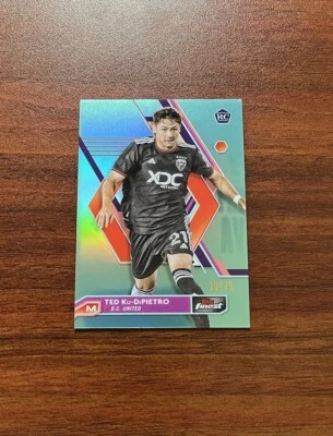 2023 MLS Topps Finest Ted Ku-DiPietro Rookie RC Aqua Refractor /75 DC United - Image 1 of 2