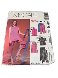 McCalls Sewing Pattern 4475 Top Skirt Pants Womens Plus Size 26W-32W - Picture 1 of 2