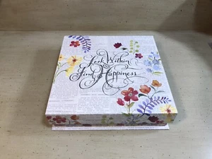 NEW Memory Keepsake Gift Letter Flap Box Look Within & Find Happiness - Picture 1 of 6