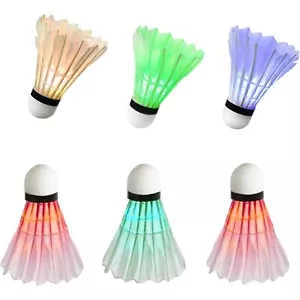 6-Pack LED Badminton Shuttlecocks, Glow in The Dark Badminton Birdie Set - Picture 1 of 6