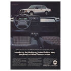 1983 Volkswagen Jetta: Wolfsburg Thicker German Accent Vintage Print Ad