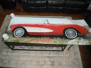 Vintage 80s 1957 Red Corvette Covertible 1986 portal Poster huge - Picture 1 of 5