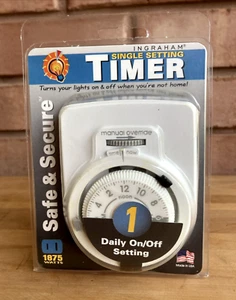 New Old Stock Ingraham Single Setting Safe and Secure Light Timer Rated 1875W - Picture 1 of 5