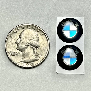 2x para BMW Llavero Control Remoto Insignia Logo (14mm GRANDE) Pegatina Emblema Repuesto EE. UU. - Imagen 1 de 1