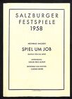 Salzburger Festspiele 1958 Program Archibald Macleish Spiel um Job - Scarce