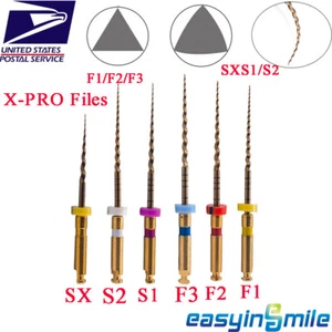 6 piezas limas cónicas dentales Endo X-Pro doradas puntas giratorias endodónticas NITI para motor - Imagen 1 de 29