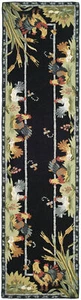 Safavieh Chelsea BLACK 2'-6" X 12' Runner - HK56B-212 - Picture 1 of 3