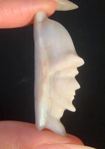 18.92 Ct. NATURAL AUSTRALIAN OPAL ROMAN MAN SOLDIER CARVING CAMEO 4 JEWELRY - Picture 1 of 4