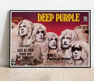Póster de la gira de Hamburgo 1971 Deep Purple - Live hasta 36" Foto 1 de 2