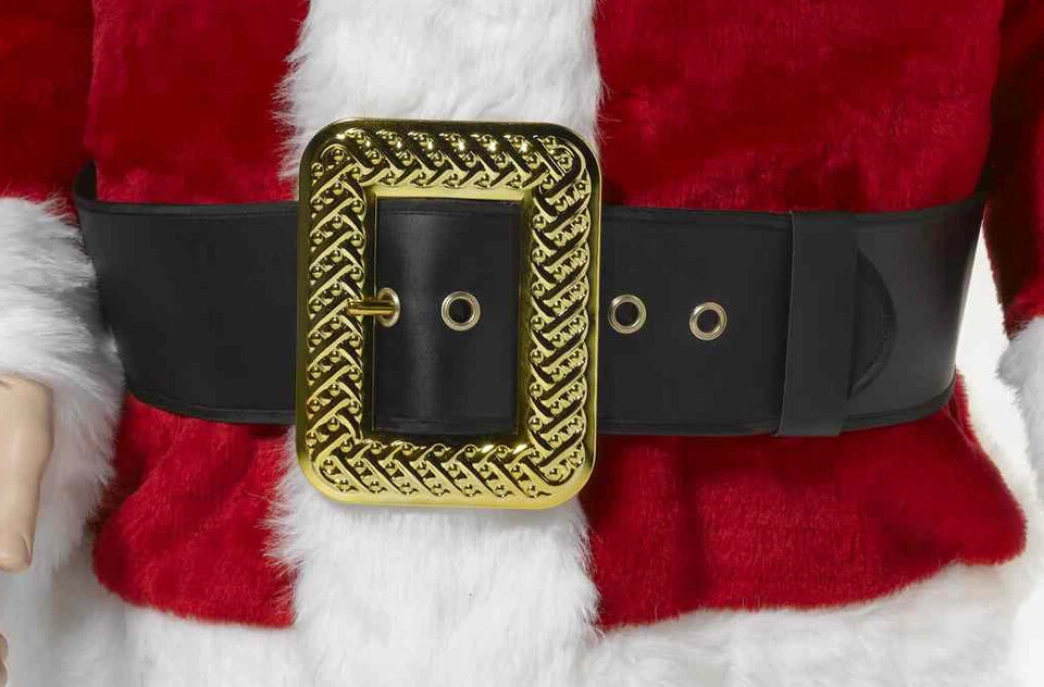 Santa Deluxe Belt 3 3/4" – Adjustable One-Size Black Belt for Santa Suits - Image 1 of 1